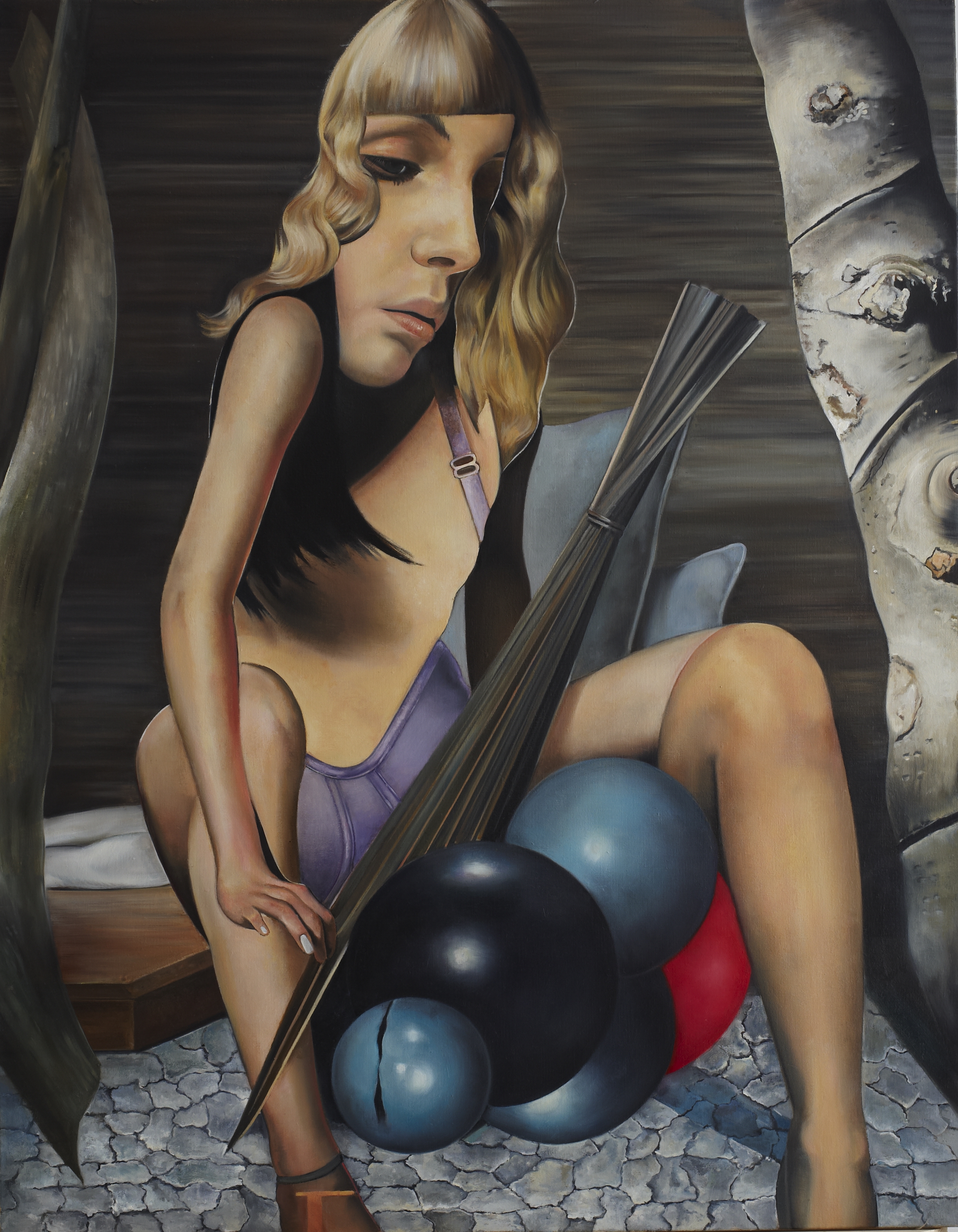 African Girl, 113 x 145cm, Oil on linen